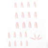 Glossy Long Pink Square Press on Nails