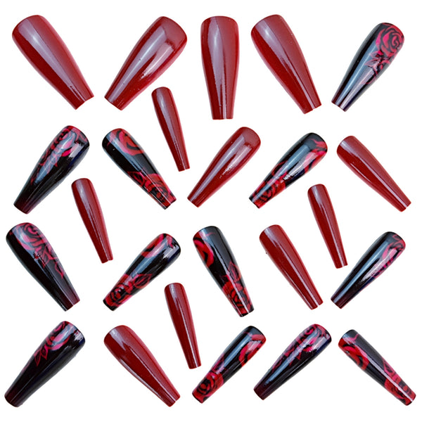 12 Sizes-24 Pcs Press On Nails Y907