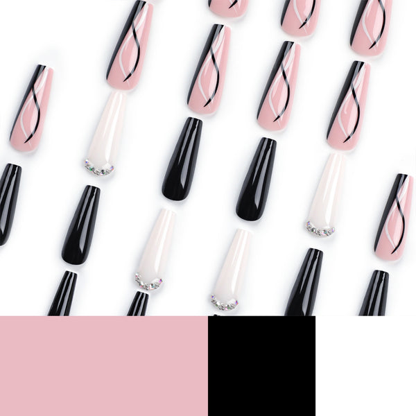 12 Sizes-24 Pcs Press On Nails JP3082