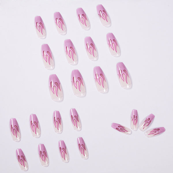 12 Sizes-24 Pcs Press On Nails JP1008