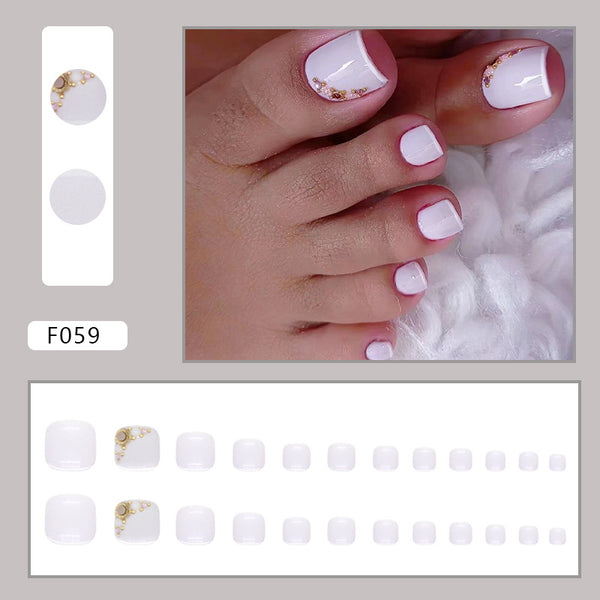 12 Sizes-24 Pcs Press On Nails F059