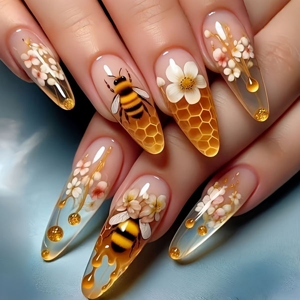 12 Sizes-24 Pcs Press On Nails Y1963