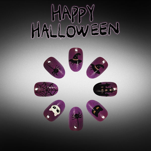 12 Sizes-24 Pcs Press On Nails C2016
