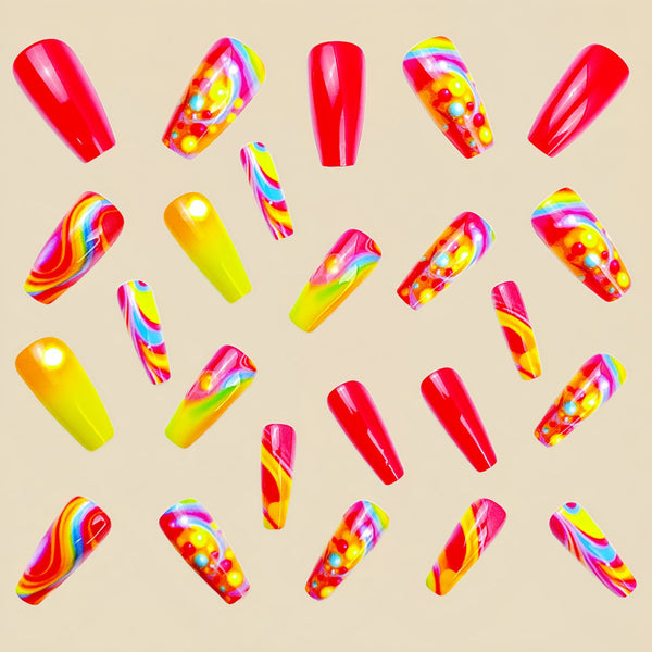 12 Sizes-24 Pcs Press On Nails Y674