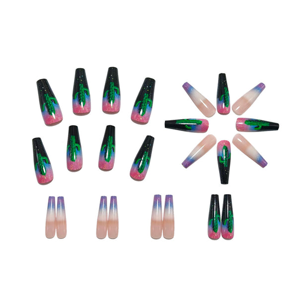 12 Sizes-24 Pcs Press On Nails Y1559