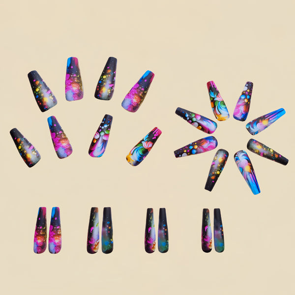 12 Sizes-24 Pcs Press On Nails Y261