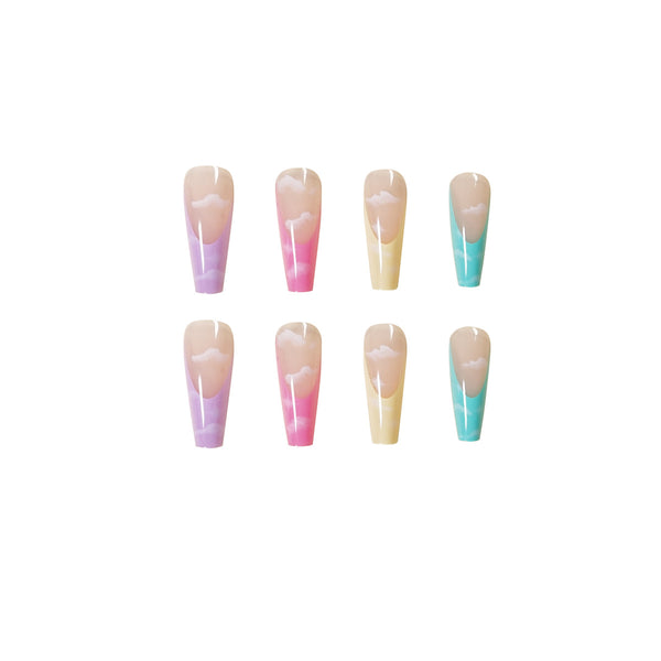 12 Sizes-24 Pcs Press On Nails JP1123