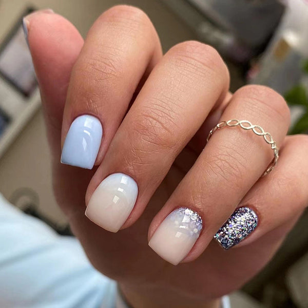 12 Sizes-24 Pcs Press On Nails W1420