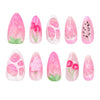 12 Sizes-24 Pcs Press On Nails JP3536