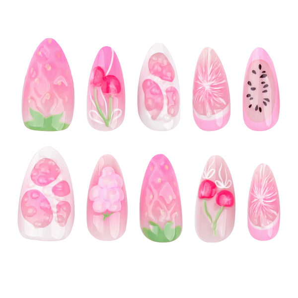 12 Sizes-24 Pcs Press On Nails JP3536