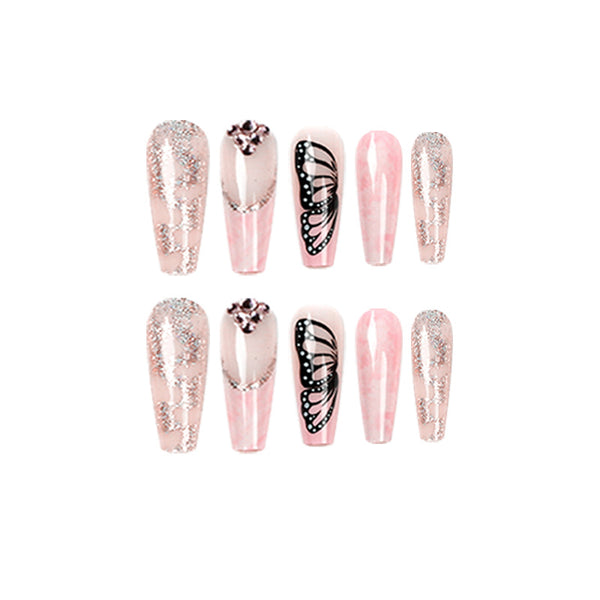 12 Sizes-24 Pcs Press On Nails JP1467