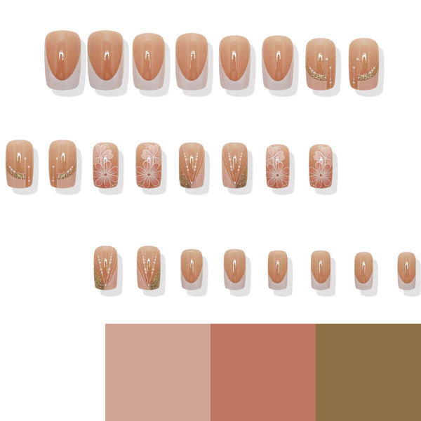 12 Sizes-24 Pcs Press On Nails DJ-179