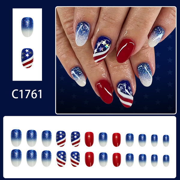 12 Sizes-24 Pcs Press On Nails C1761