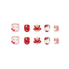 12 Sizes-24 Pcs Press On Nails K032