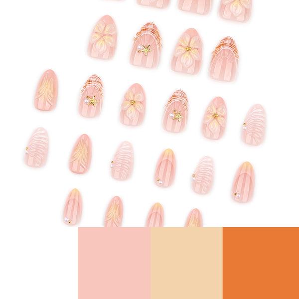 12 Sizes-24 Pcs Press On Nails JP4340