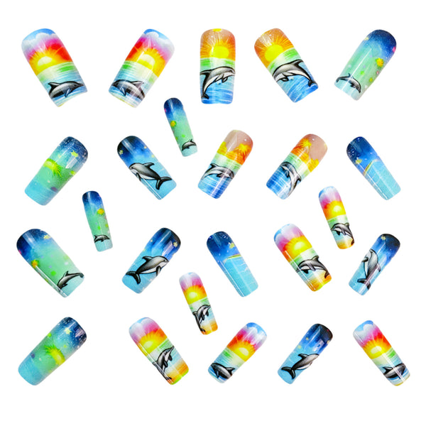 12 Sizes-24 Pcs Press On Nails Y800