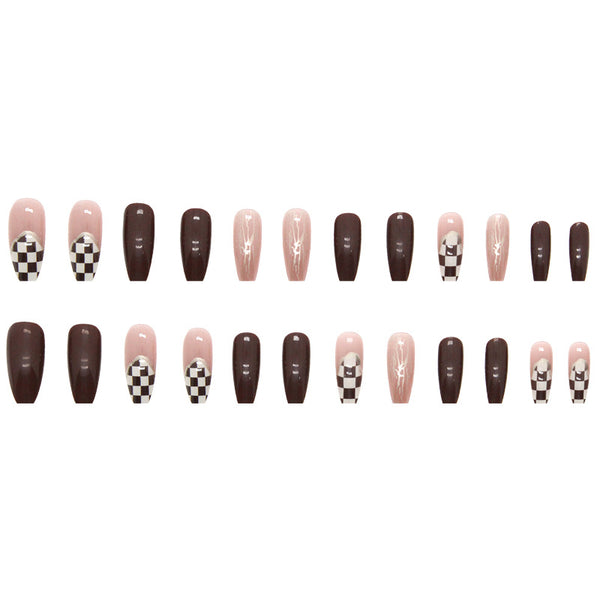 12 Sizes-24 Pcs Press On Nails R635