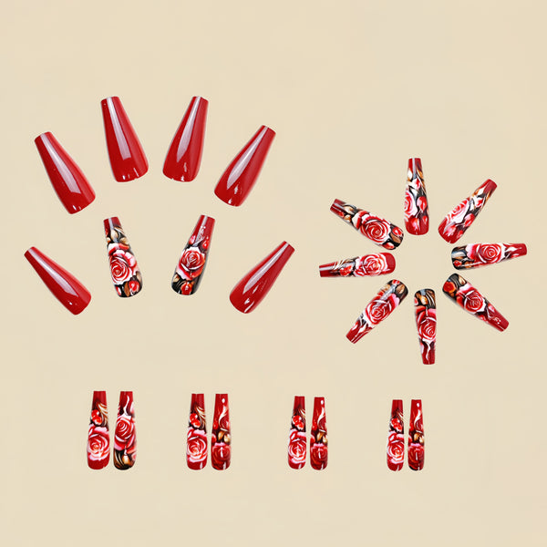 12 Sizes-24 Pcs Press On Nails Y442