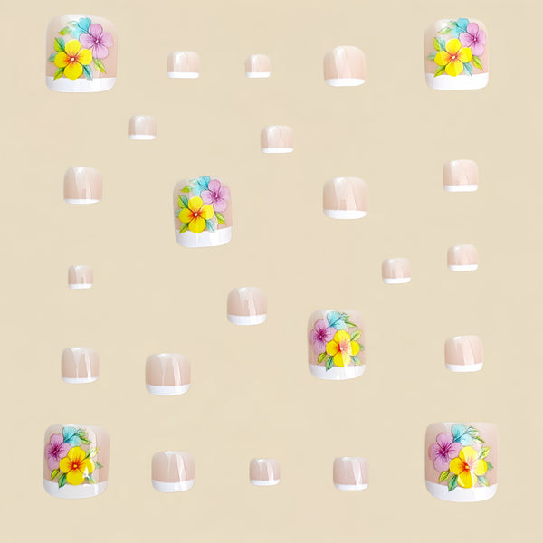 12 Sizes-24 Pcs Press On Nails Y1975
