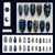 12 Sizes-24 Pcs Press On Nails Z1110