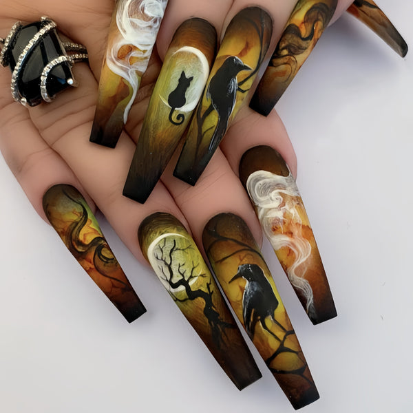 12 Sizes-24 Pcs Press On Nails Y257