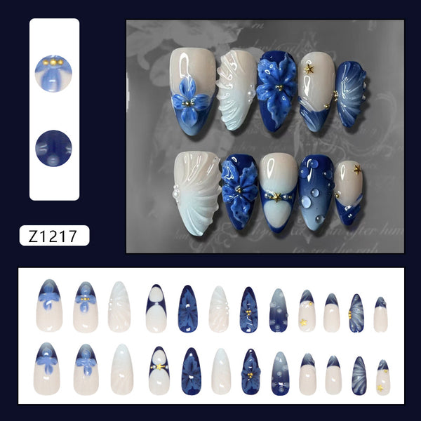 12 Sizes-24 Pcs Press On Nails Z1217