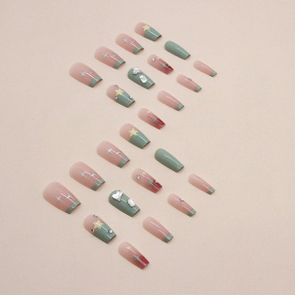 12 Sizes-24 Pcs Press On Nails Z778