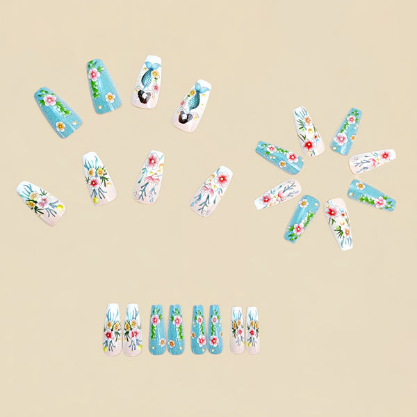 12 Sizes-24 Pcs Press On Nails Y930