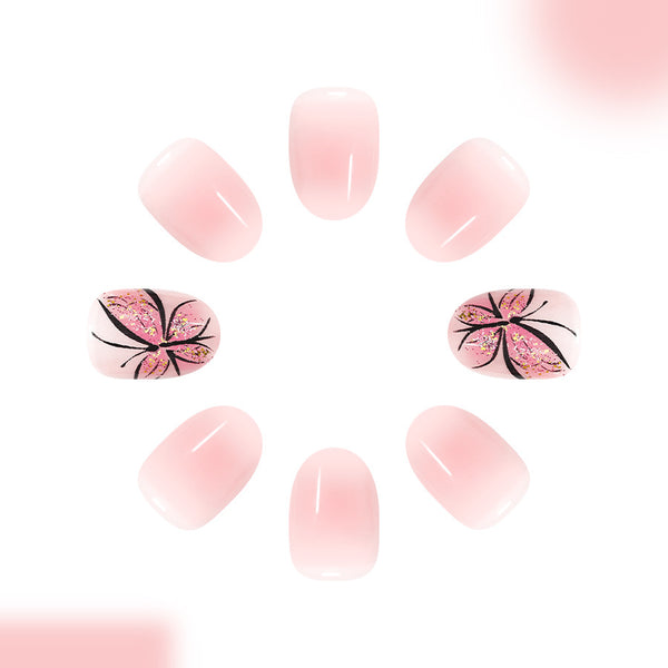 12 Sizes-24 Pcs Press On Nails C1011