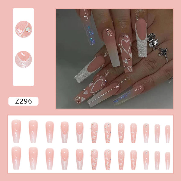 12 Sizes-24 Pcs Press On Nails Z296