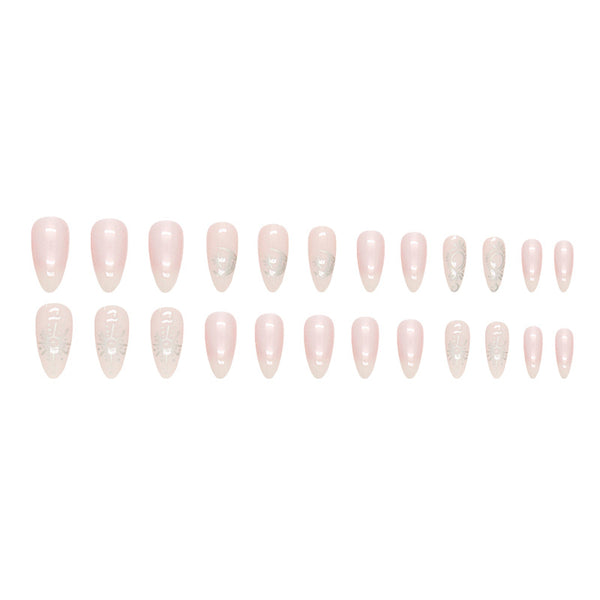 12 Sizes-24 Pcs Press On Nails W821
