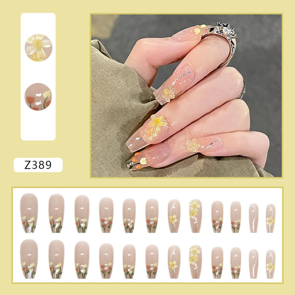 12 Sizes-24 Pcs Press On Nails Z389