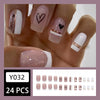 12 Sizes-24 Pcs Press On Nails Y032