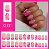 12 Sizes-24 Pcs Press On Nails C1521