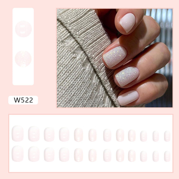 12 Sizes-24 Pcs Press On Nails W522