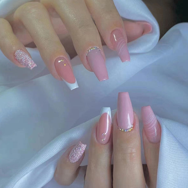 12 Sizes-24 Pcs Press On Nails Z613