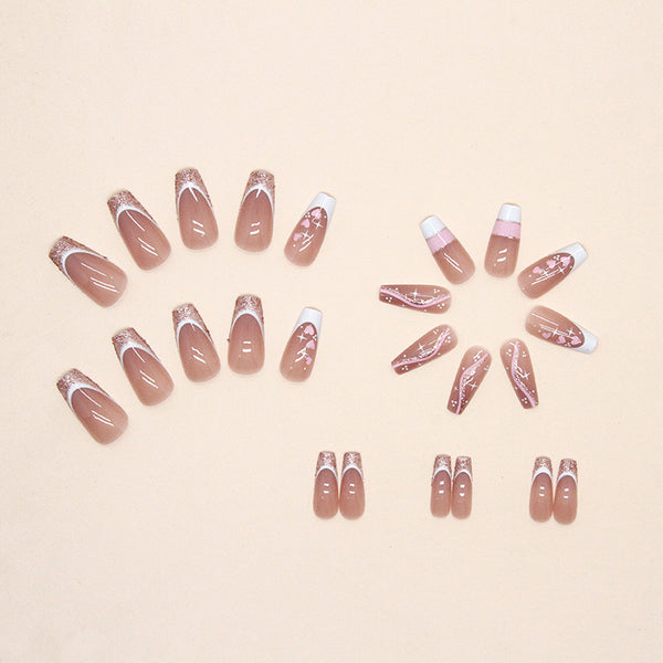 12 Sizes-24 Pcs Press On Nails W363