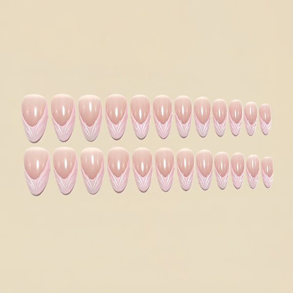 12 Sizes-24 Pcs Press On Nails Y1814