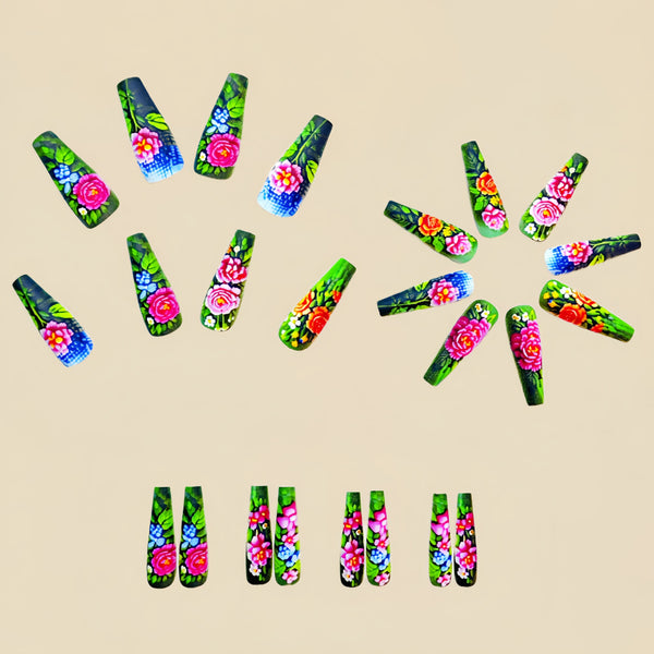 12 Sizes-24 Pcs Press On Nails Y644