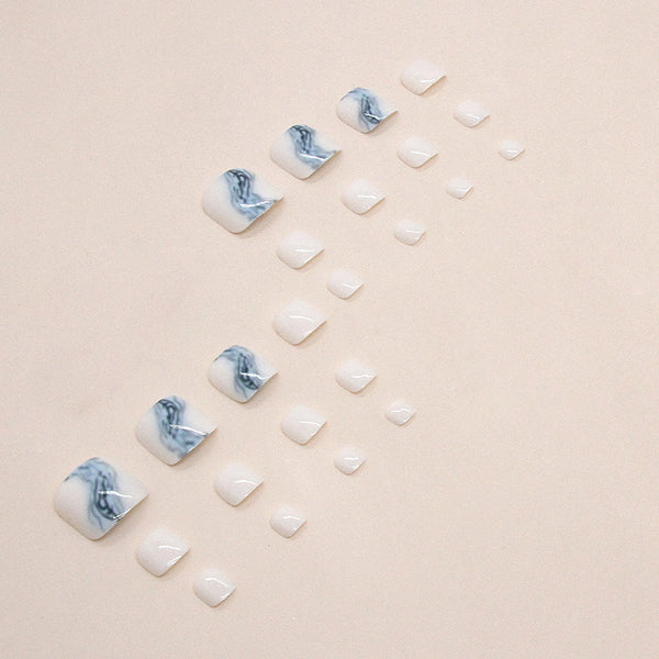 12 Sizes-24 Pcs Press On Nails F130