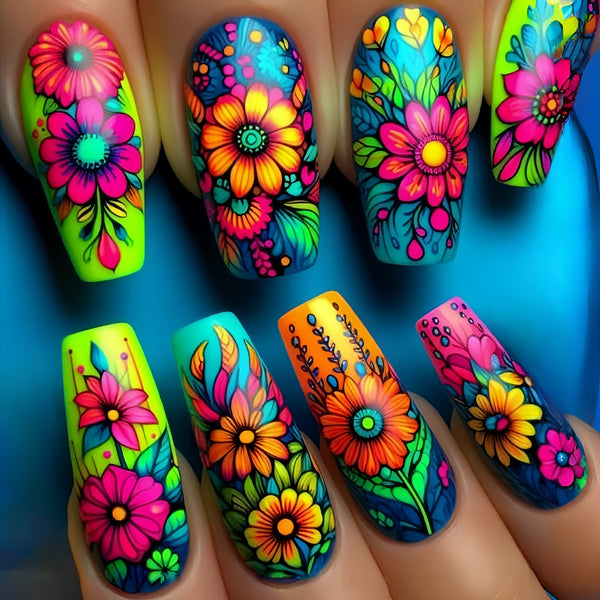12 Sizes-24 Pcs Press On Nails Y590