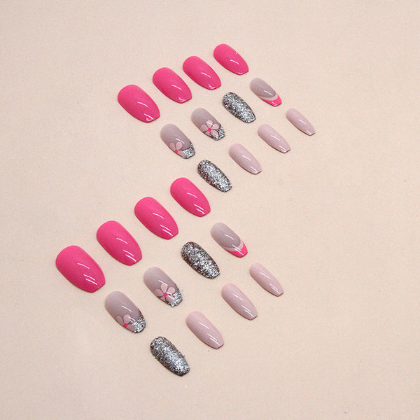 12 Sizes-24 Pcs Press On Nails W1269