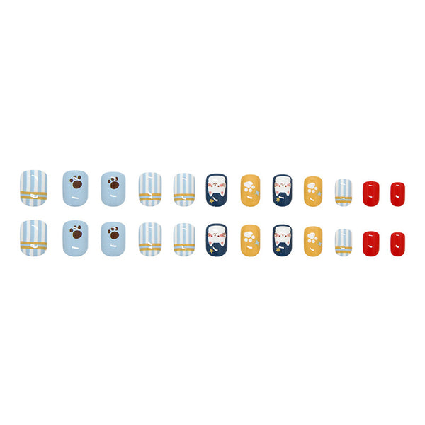 12 Sizes-24 Pcs Press On Nails R983