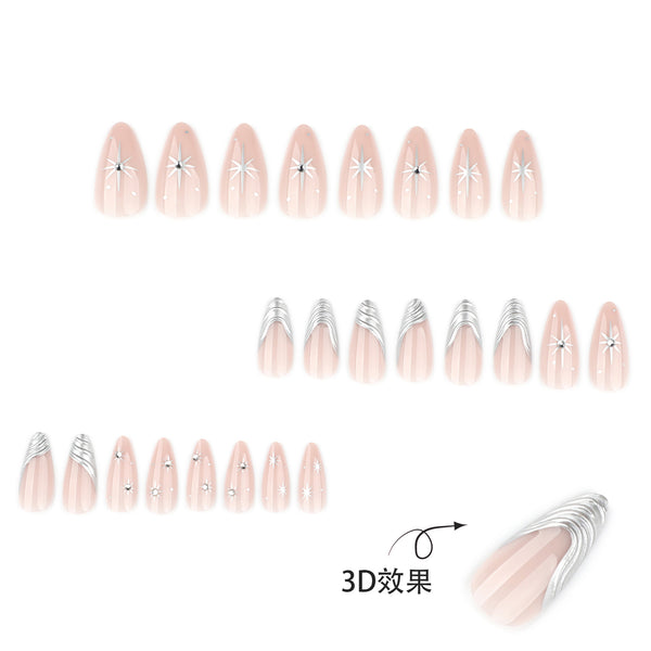 12 Sizes-24 Pcs Press On Nails JP4032