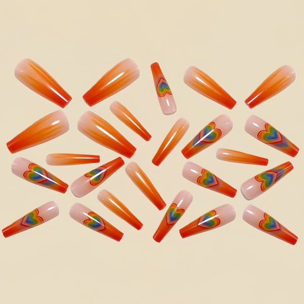12 Sizes-24 Pcs Press On Nails Y1568