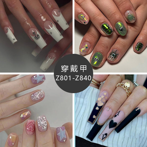 12 Sizes-24 Pcs Press On Nails Z802