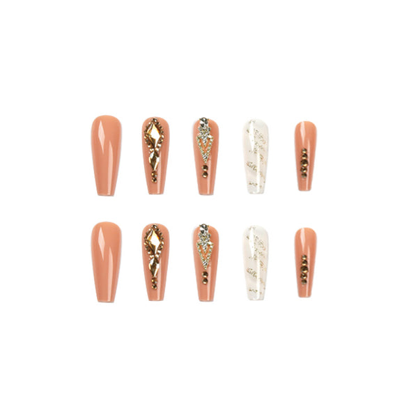 12 Sizes-24 Pcs Press On Nails JP1721