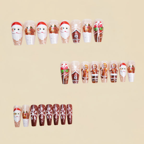 12 Sizes-24 Pcs Press On Nails Y1295