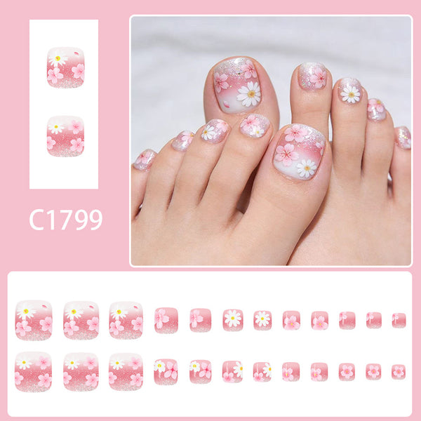 12 Sizes-24 Pcs Press On Nails C1799