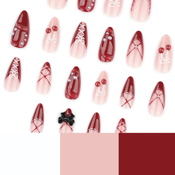 12 Sizes-24 Pcs Press On Nails JP4040
